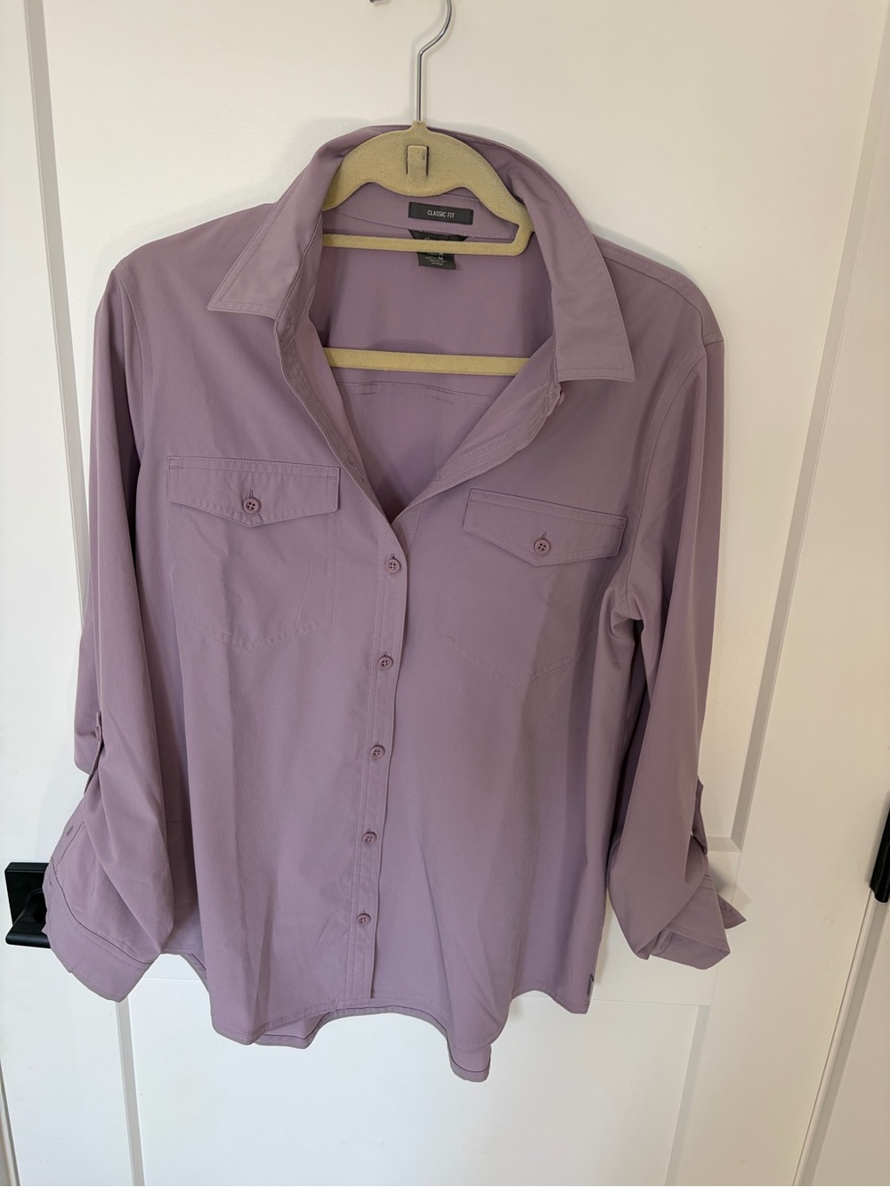 Eddie Bauer Lavender Button-Down Shirt